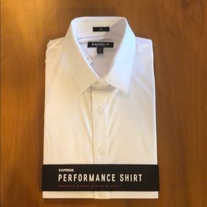 EXPRESS Slim Medium White Performance Shirt